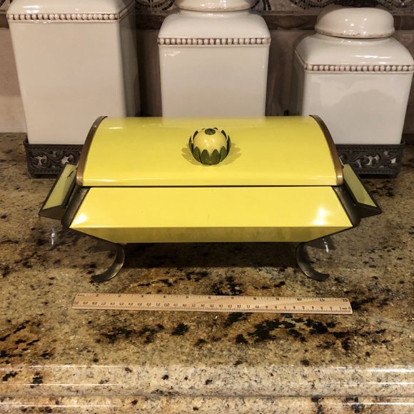 Anchor Hocking Fire King Yellow Chafing Dish - Picture 9 of 9